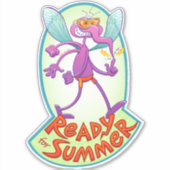 Ondeugende mug klaar om je te bijten deze zomer sticker (Voorkant)