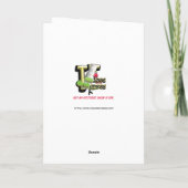 Ondeugende Notenkraker gepersonaliseerd Feestdagen Kaart (Achterkant)