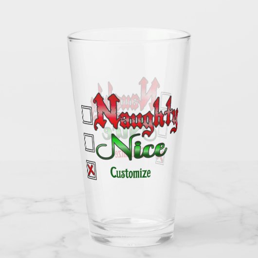 Ondeugende of leuke aangepaste tekst editie glas (Achterkant)