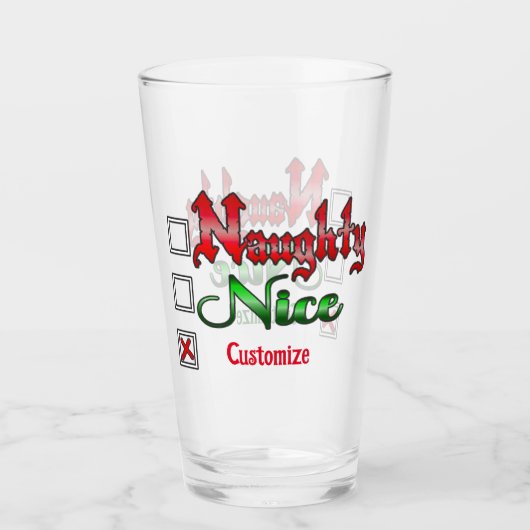 Ondeugende of leuke aangepaste tekst editie glas (Voorkant)