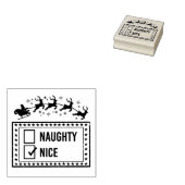 Ondeugende of leuke blokken met teek Santa rendier Rubberstempel (Gestempeld)