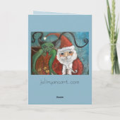 Ondeugende of leuke grillige kunst kerst feestdagen kaart (Achterkant)