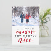 Ondeugende of mooie kerstvakantie Kaart (Staand voorkant)