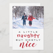 Ondeugende of mooie kerstvakantie Kaart (Voorkant / Achterkant)