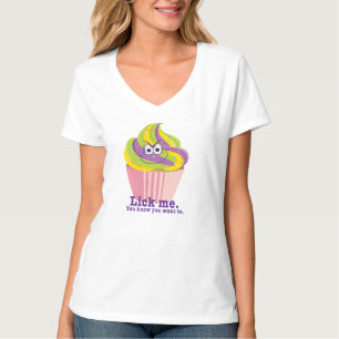 Ondeugende Sly Innuendo Cupcake Lick Me T-shirt
