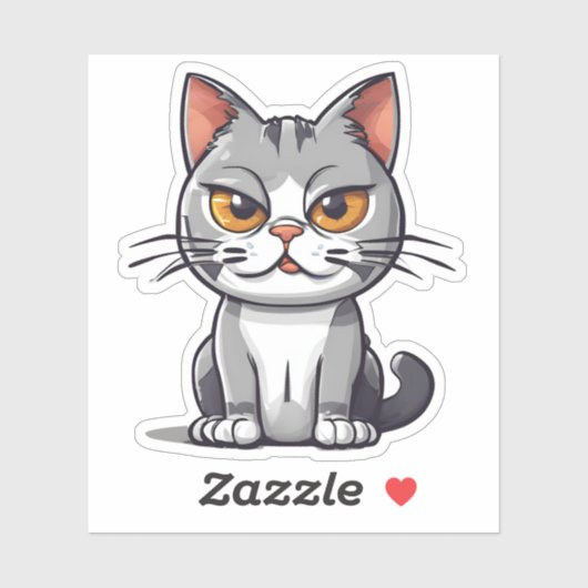 Ondeugende Sneaky Cat Waterdicht Sticker (Vel)