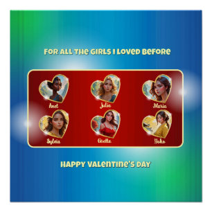 Ondeugende Valentijnsdag Kaart voor een Bacheloret Perfect Poster