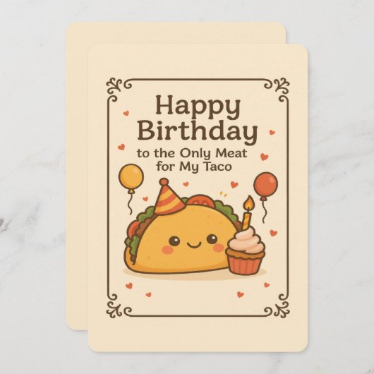 Ondeugende Verjaardag Kaart, Grappige Dag Kaart vo (Voorkant / Achterkant)