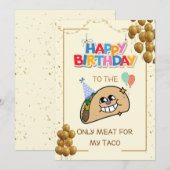 Ondeugende Verjaardag Kaart, Grappige Dag Kaart vo (Voorkant / Achterkant)