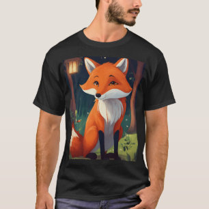 Ondeugende vos met verfijning (lichte achtergrond t-shirt