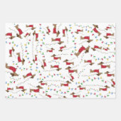 Ondeugende Wiener Hond Stelen Kerstboom Lichten Inpakpapier Vel (Voorkant 2)