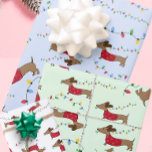 Ondeugende Wiener Hond Stelen Kerstboom Lichten Inpakpapier Vel<br><div class="desc">Hou je vast aan je kerstmutsen, doxie liefhebbers! 🎅🌭 Stel je deze ondeugende scène voor: een stoute wiener hond op een missie om kerstboomlichten te stelen, waardoor chaos en schattigheid ontstaat over je teckel wikkelpapier! 🎄🐾 Alle doxie moeders en teckel papa's bellen - dit inpakpapier is uw ticket voor een...</div>