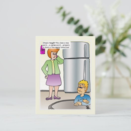 Ondeugende woorden Briefkaart (Staand voorkant)