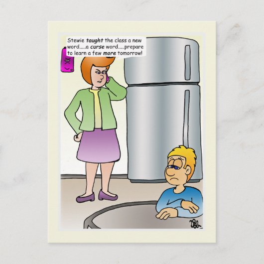 Ondeugende woorden Briefkaart (Voorkant)