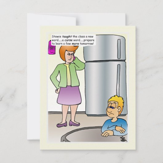 Ondeugende woorden platte Kaart (Voorkant)