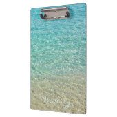 Ondiep water gepersonaliseerde turquoise & zand klembord (Links)