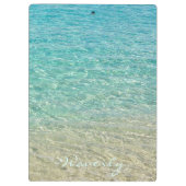 Ondiep water gepersonaliseerde turquoise & zand klembord (Achterkant)