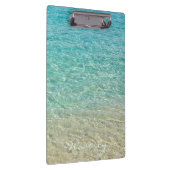 Ondiep water gepersonaliseerde turquoise & zand klembord (Rechts)