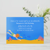 Ondiepe duik uitnodiging (Staand voorkant)