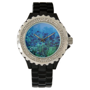 Ondiepte van de Blauwe Vissen van de Discus Horloge