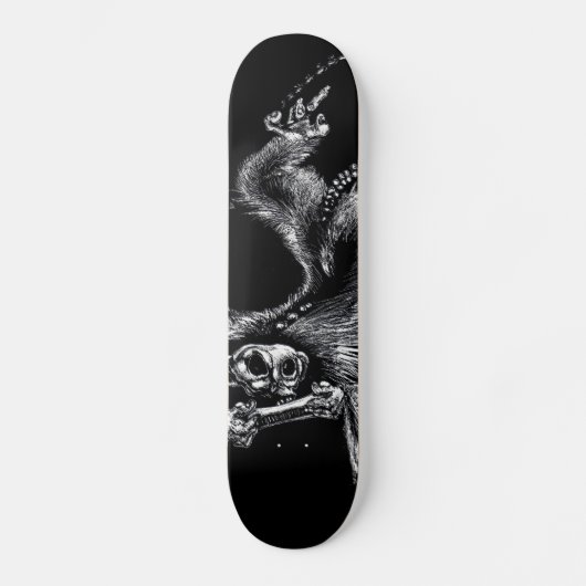 Ondode aap met Harmonica Skateboard (Voorkant)