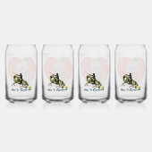 "Ondode bruiloft" Drinkware Set Blikvorm Glas (Achterkant)