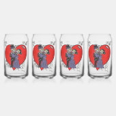 "Ondode bruiloft" Drinkware Set Blikvorm Glas (Voorkant)