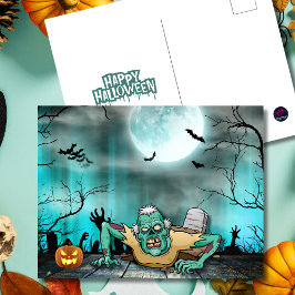 Ondode en ongehinderde Halloween Holiday Briefkaar Feestdagenkaart