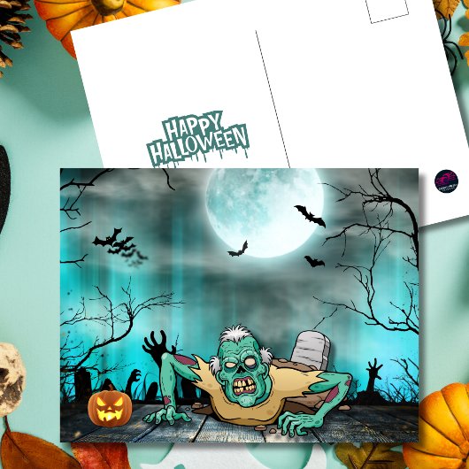 Ondode en ongehinderde Halloween Holiday Briefkaar Feestdagenkaart
