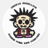 'ONDODE REBELLIE' RONDE STICKER (Voorkant)