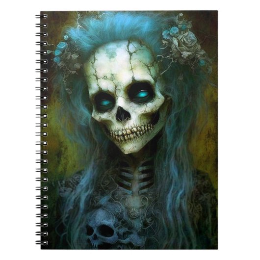 Ondode Woman Skeleton Horror Notitieboek (Voorkant)