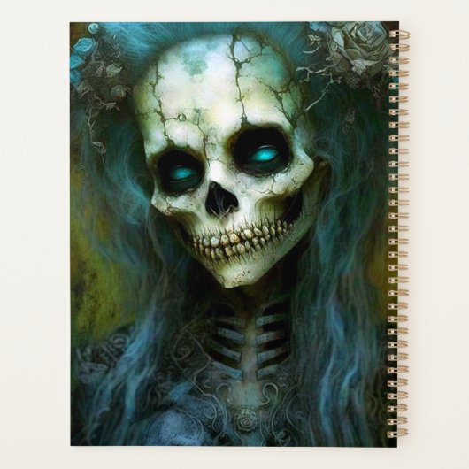 Ondode Woman Skeleton Horror Planner (Achterkant)
