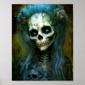 Ondode Woman Skeleton Horror Poster (Voorkant)