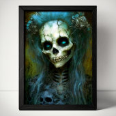 Ondode Woman Skeleton Horror Poster