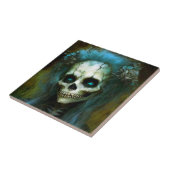 Ondode Woman Skeleton Horror Tegeltje (Zijkant)