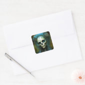Ondode Woman Skeleton Horror Vierkante Sticker (Envelop)