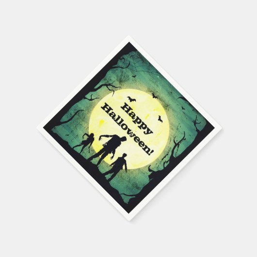 Ondode Zombies Zombie Halloween Party Servet (Hoek)