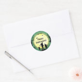 Ondoden Zombies Zombie Halloween Feest Ronde Sticker (Envelop)