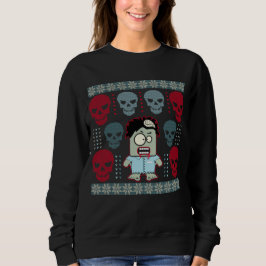 Ondood Zombie en Skulls Ugly Holiday Sweater