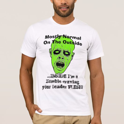 Ondood Zombie Head - grappige verhalen - Craving F T-shirt (Voorkant)
