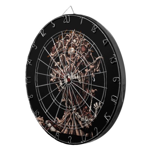 Ondood Zombie's gehuld Rotten Flesh Cry Dartbord (Voorkant Rechts)