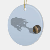 "ondoorgrondelijk potentieel" DUBBELE ZUIVERE vers Keramisch Ornament (Links)