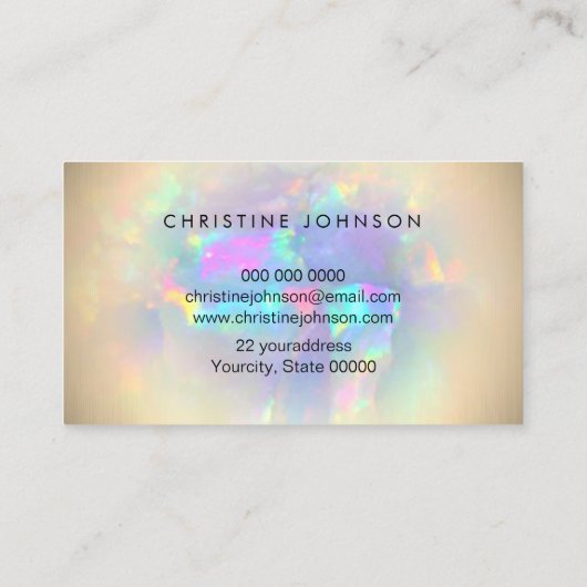 ondoorschijnend ondoorzichtig visitekaartje (Achterkant)