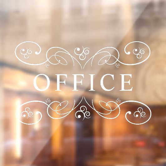 Ondoorzichtig Eenvoudig Minimumdesign Kantoor-pane Raamsticker (Vel 2)