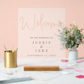 Ondoorzichtig effect bruiloft welkom teken acryl bord (Huwelijk)