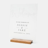 Ondoorzichtig effect bruiloft welkom teken acryl bord (Hoek)