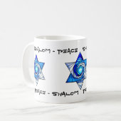 Ondoorzichtig Glas in lood Magen David Koffiemok (Voorkant links)