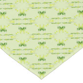 Ondoorzichtig kalkvormig groen bloempatroon. korte tafelloper (Hoek)