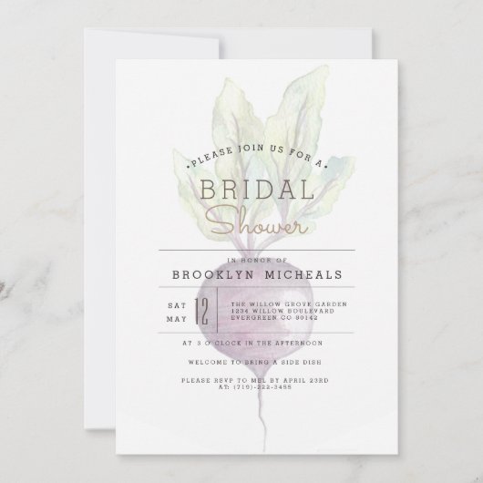 Ondoorzichtige bieten | Veggie | VRIJGEZELLENFEEST Kaart (Voorkant)