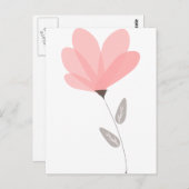 ondoorzichtige bloem briefkaart (Voorkant / Achterkant)